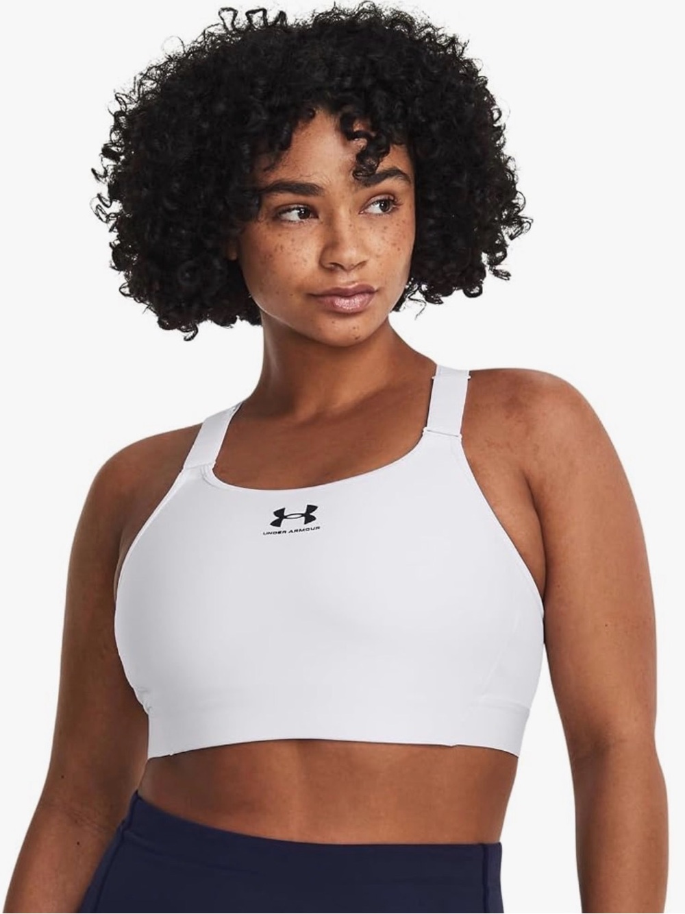 Under Armour HeatGear No Padding High Impact Sports Bra White Women’s Size XL